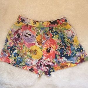 Summer Floral Print Shorts